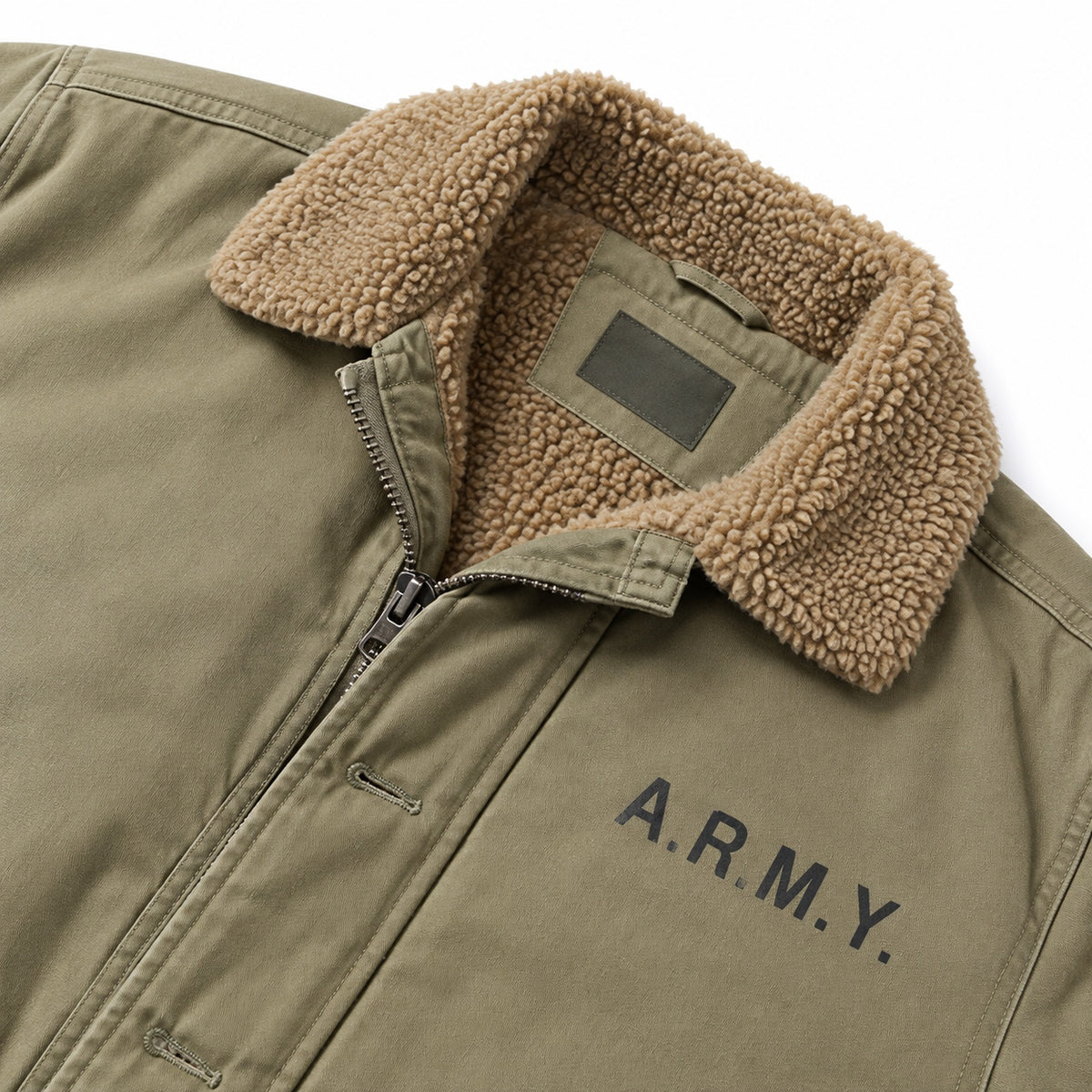 Men's Light Green Cotton Thick Lapel Jacket