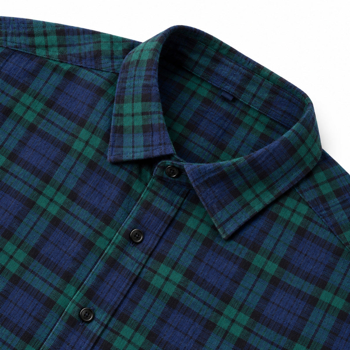 Men's Shirt - Plaid Long-Sleeved Shirt - Classic Ruffled Check Patterned Casual Cotton Men's Clothing Casual Export Shirt