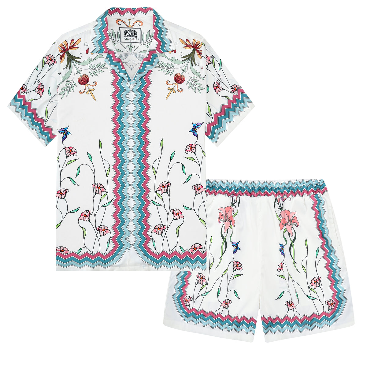 Vacation Vibe Floral Pattern Camp Collar Casual Shirt for Men