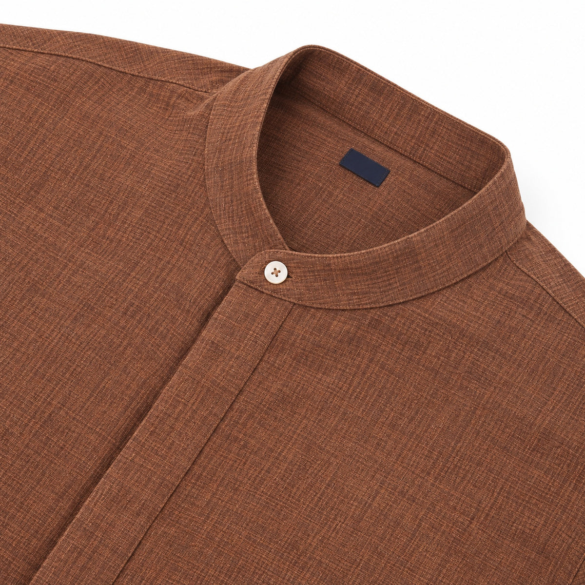 Men's  collar button-down shirt with hidden front opening, cotton-like texture long-sleeved shirt, loose and casual men's clothing wholesale