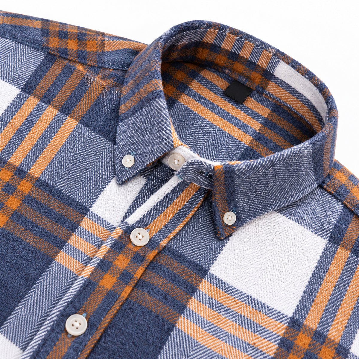 Men's Plus-Size Plaid Shirt, Fleece-Lined, Versatile Casual Fit, Cotton Long Sleeve for Young Men