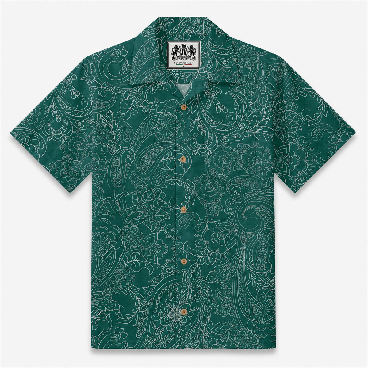 Cocoa Paisley Vintage Camp Shirt