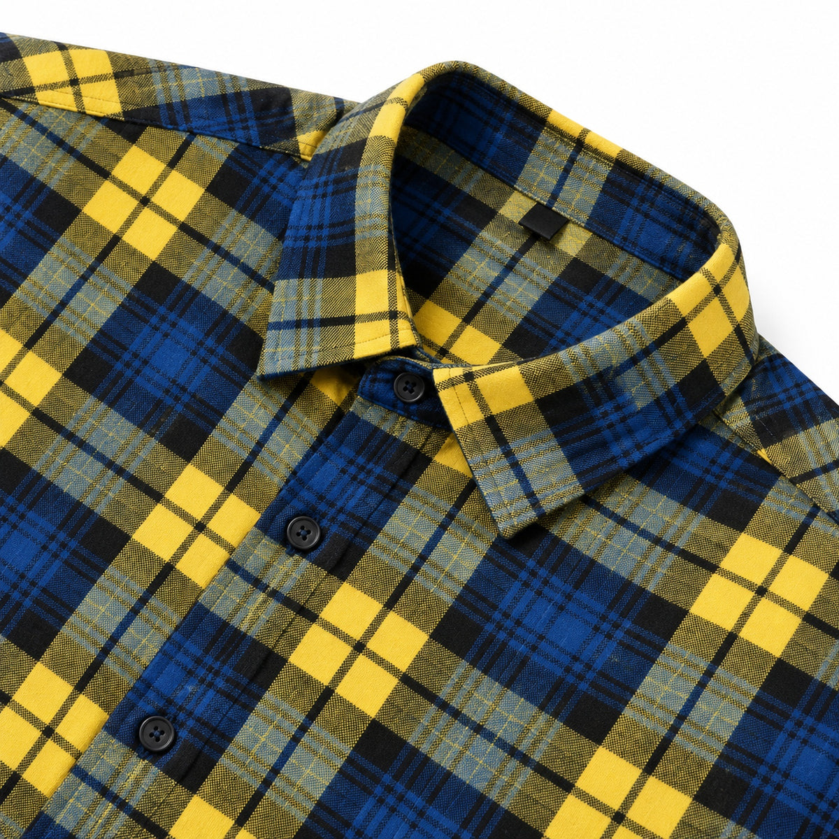 Men's Shirt - Plaid Long-Sleeved Shirt - Classic Ruffled Check Patterned Casual Cotton Men's Clothing Casual Export Shirt