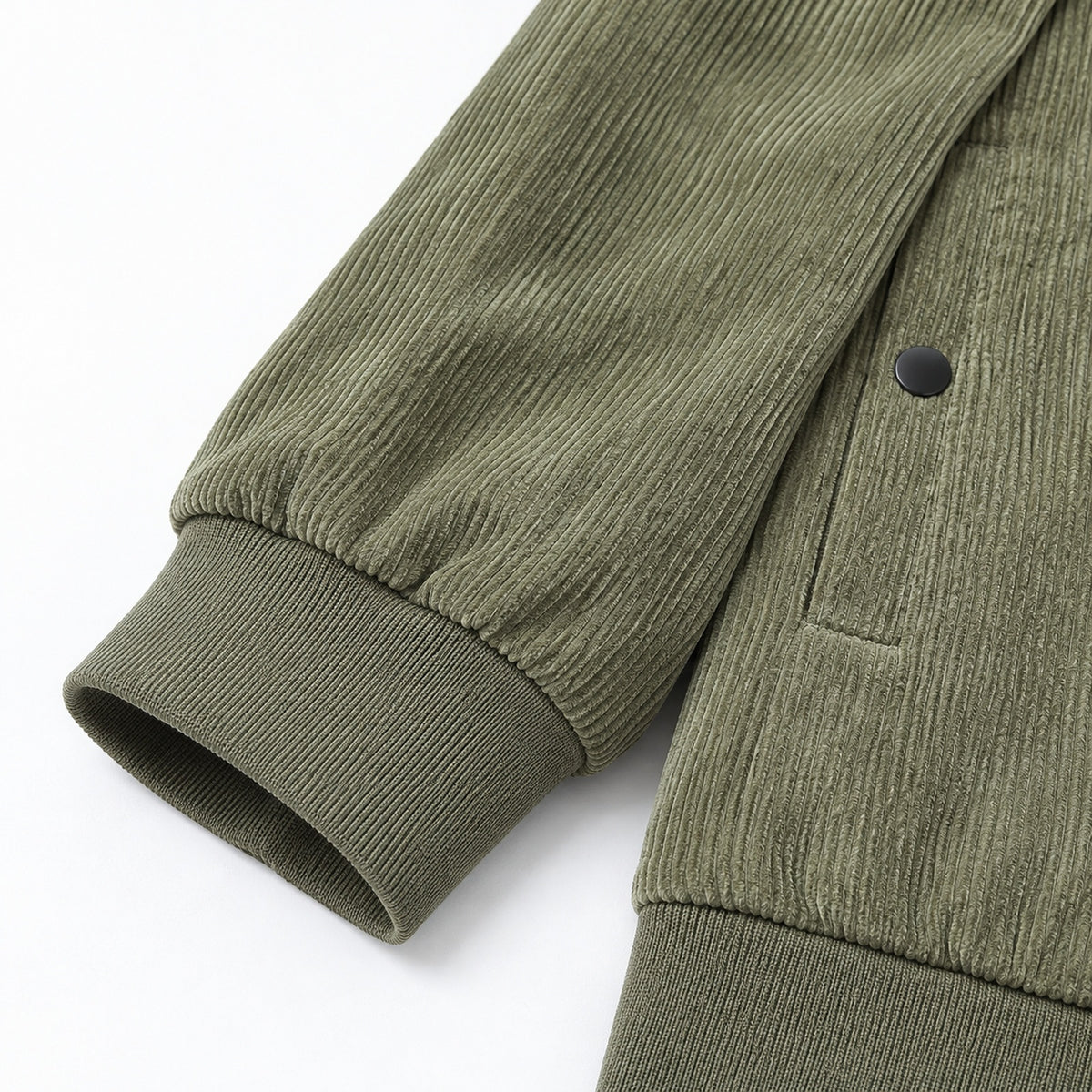Men's Light Green Stand Collar Loose Casual Jacket