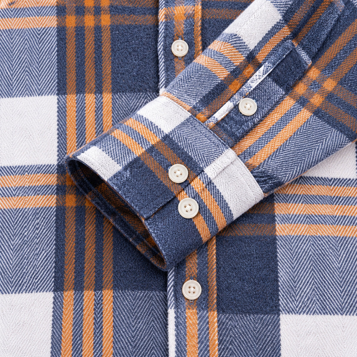 Men's Plus-Size Plaid Shirt, Fleece-Lined, Versatile Casual Fit, Cotton Long Sleeve for Young Men