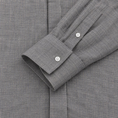 Men's  collar button-down shirt with hidden front opening, cotton-like texture long-sleeved shirt, loose and casual men's clothing wholesale