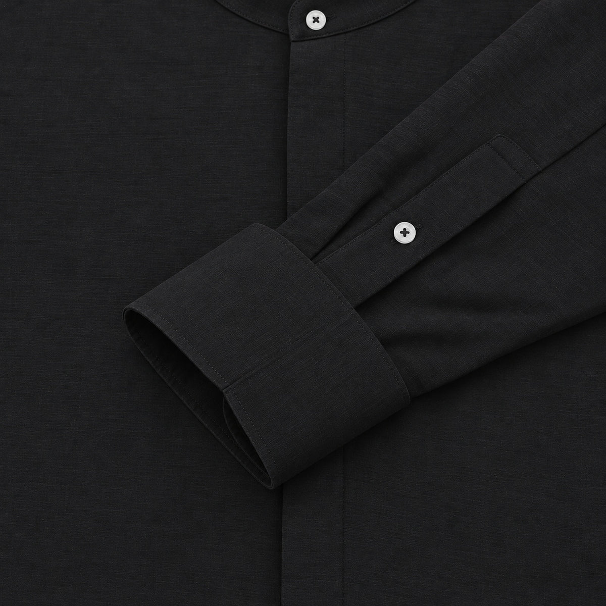 Men's  collar button-down shirt with hidden front opening, cotton-like texture long-sleeved shirt, loose and casual men's clothing wholesale