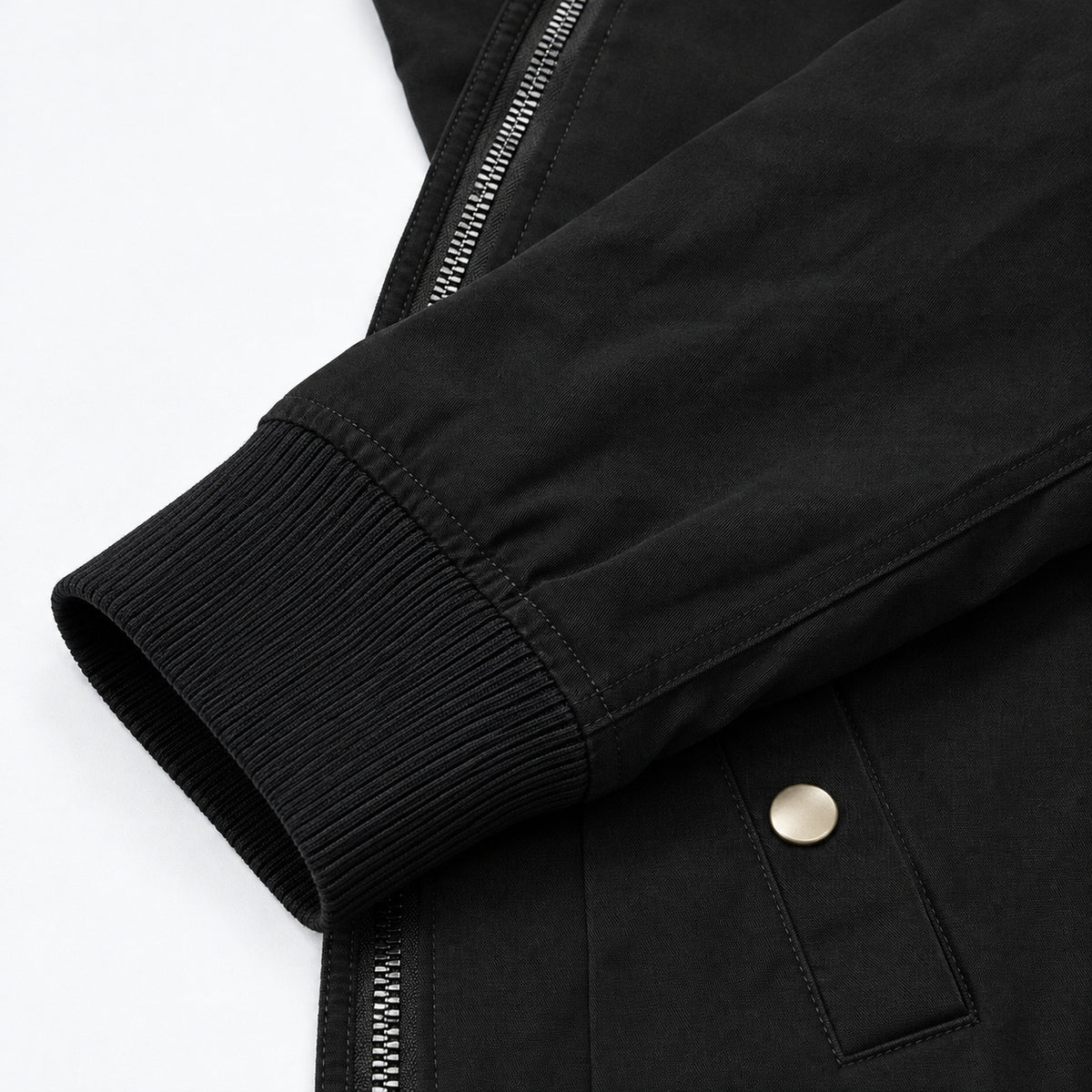 Men’s Black "Air One" Military-Style Jacket