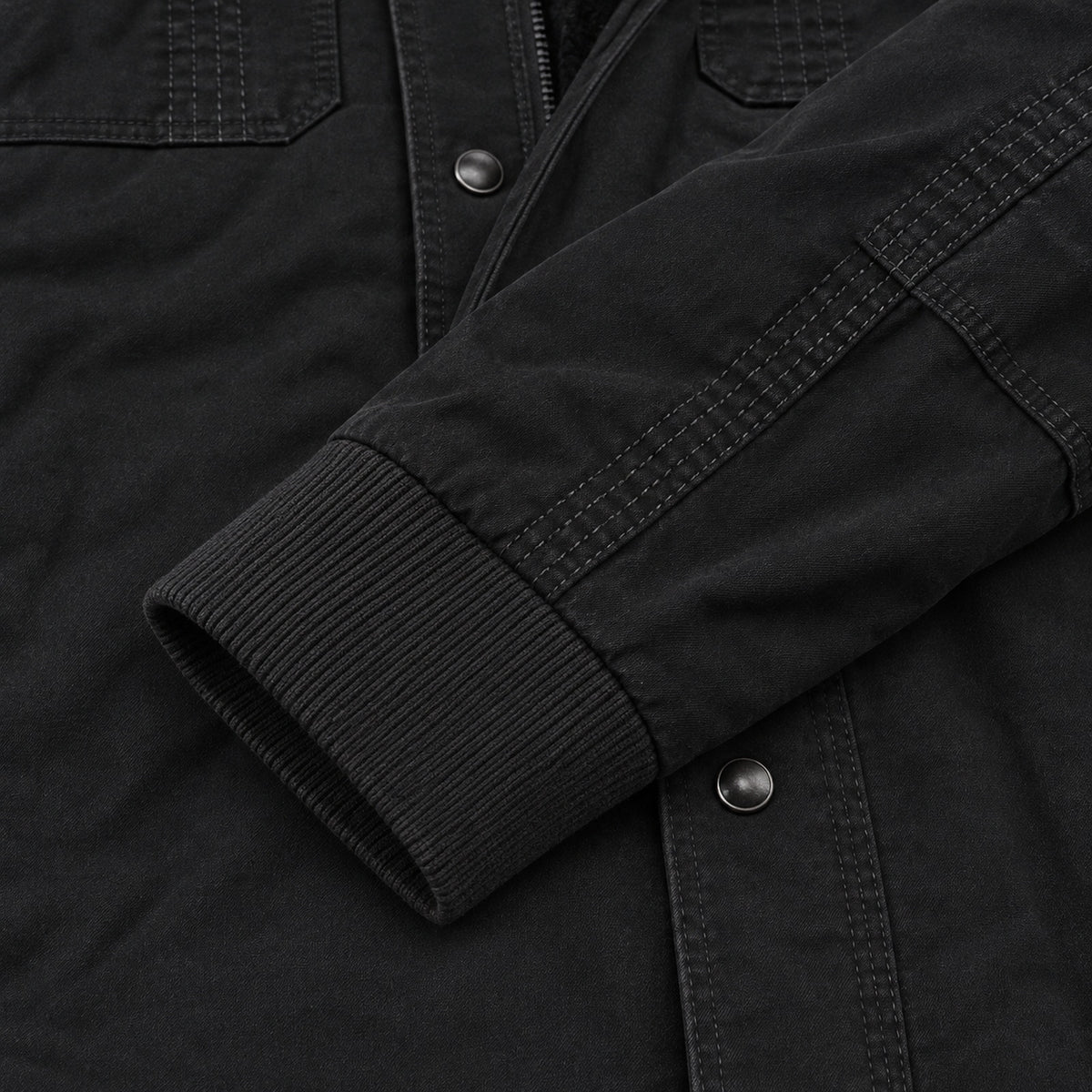 Men’s black fleece-lined  hooded jacket