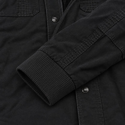Men’s black fleece-lined  hooded jacket