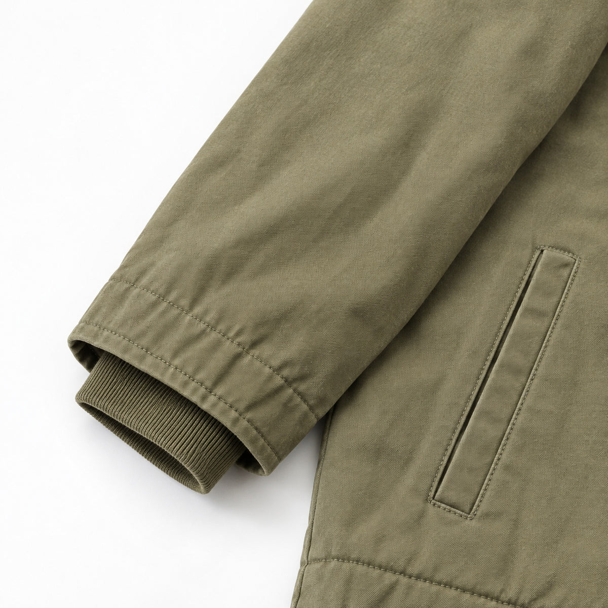 Men's Light Green Cotton Thick Lapel Jacket
