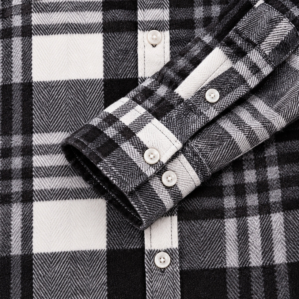 Men's Plus-Size Plaid Shirt, Fleece-Lined, Versatile Casual Fit, Cotton Long Sleeve for Young Men