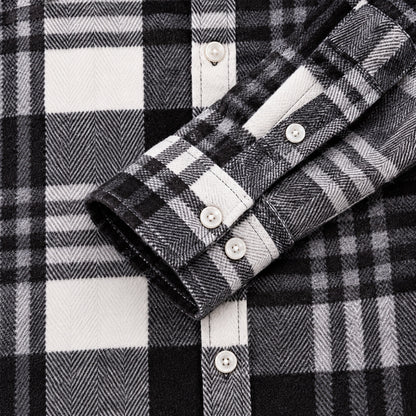 Men's Plus-Size Plaid Shirt, Fleece-Lined, Versatile Casual Fit, Cotton Long Sleeve for Young Men