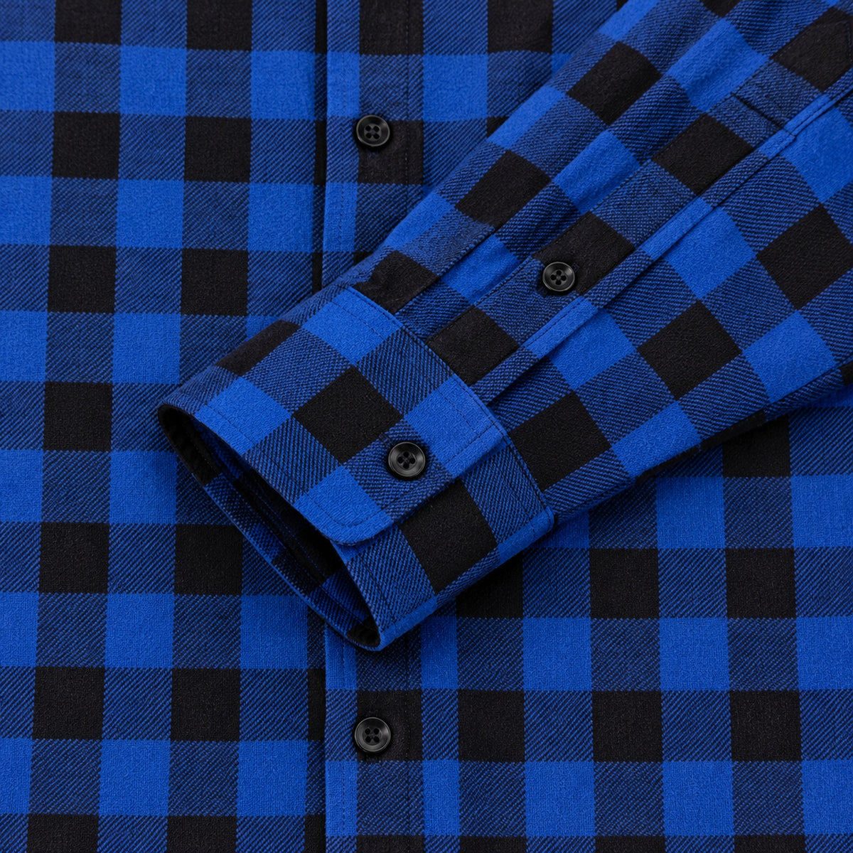 Men's Shirt - Plaid Long-Sleeved Shirt - Classic Ruffled Check Patterned Casual Cotton Men's Clothing Casual Export Shirt