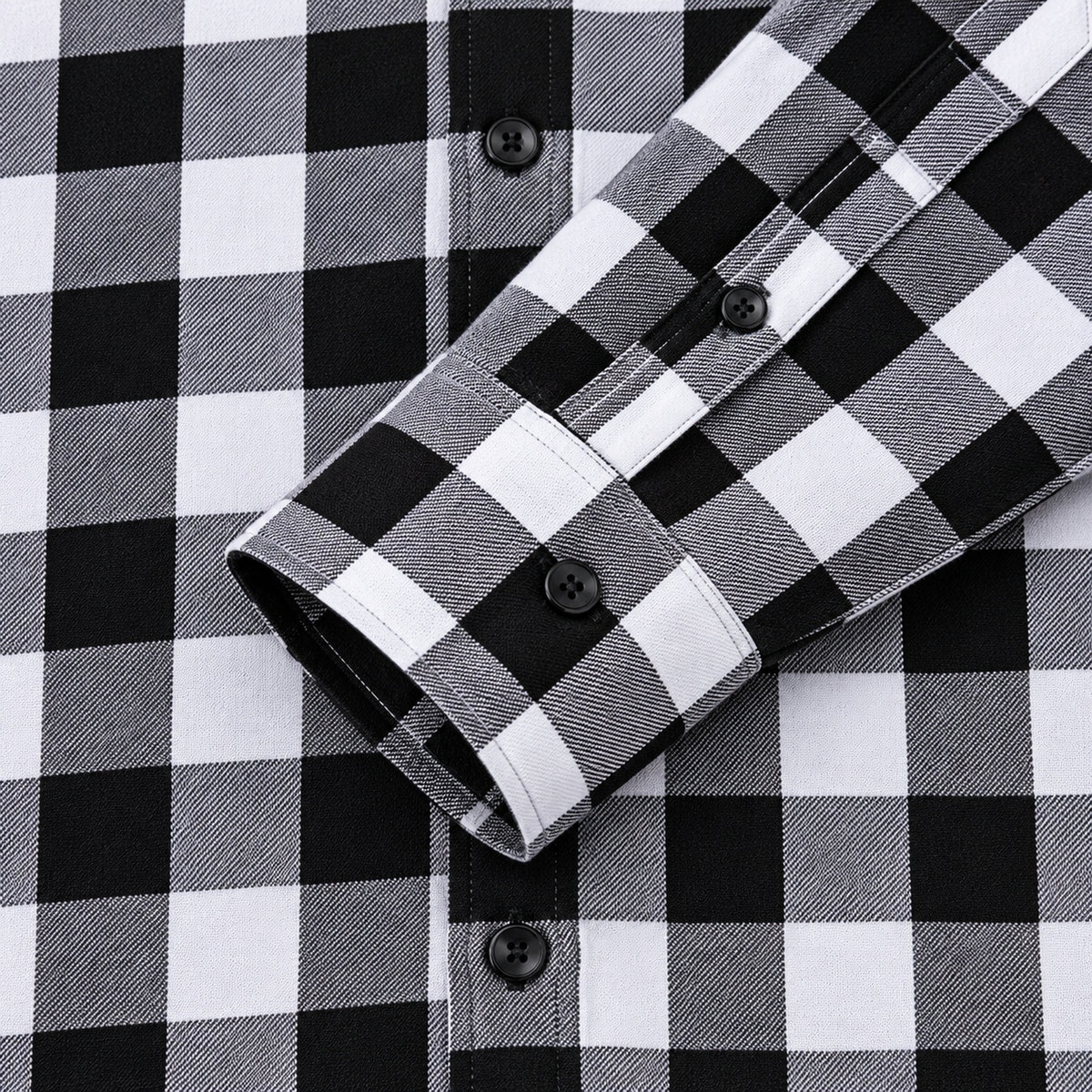 Men's Shirt - Plaid Long-Sleeved Shirt - Classic Ruffled Check Patterned Casual Cotton Men's Clothing Casual Export Shirt