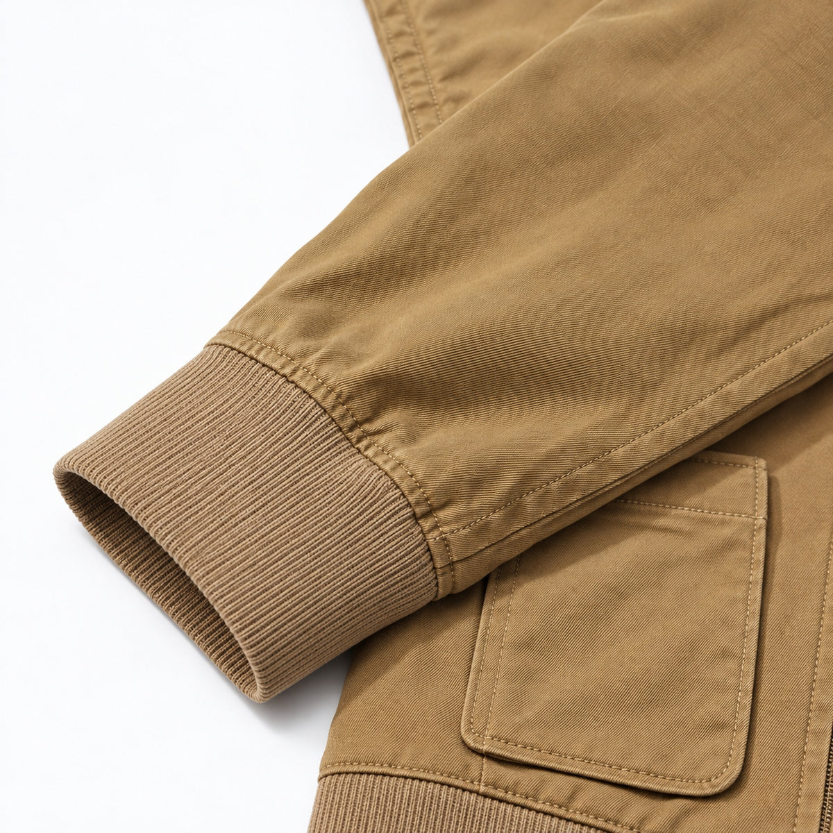 Men's Khaki Casual Plus Size Jacket