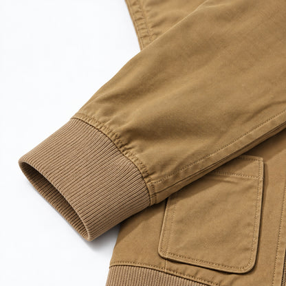 Men's Khaki Casual Plus Size Jacket