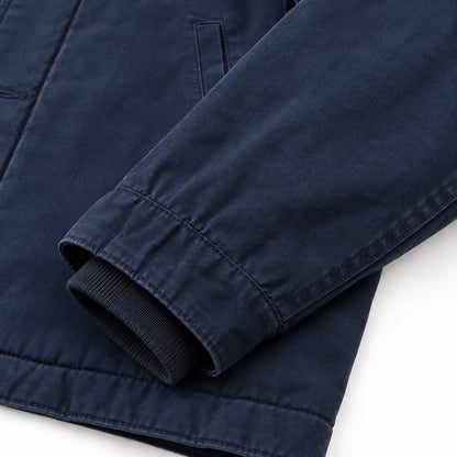 Men's Blue Cotton Thick Lapel Jacket