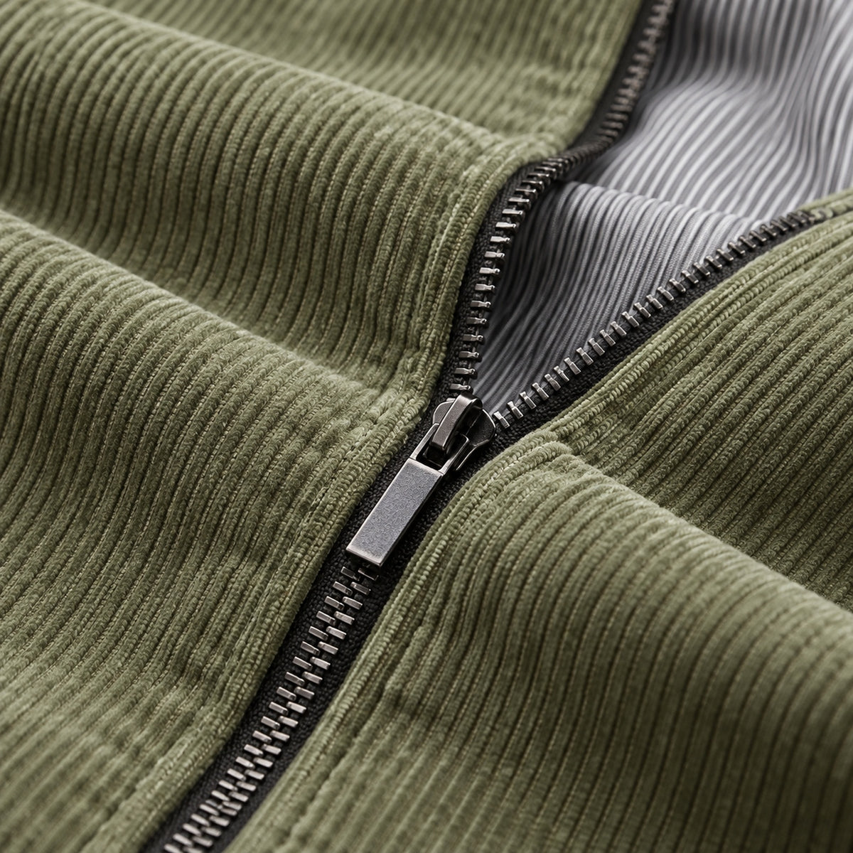 Men's Light Green Stand Collar Loose Casual Jacket