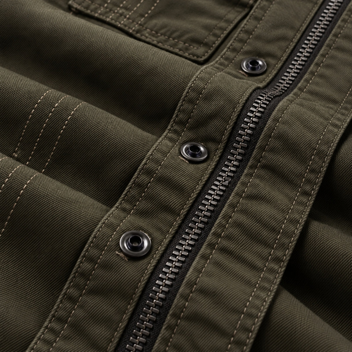 Men’s Army Green fleece-lined  hooded jacket