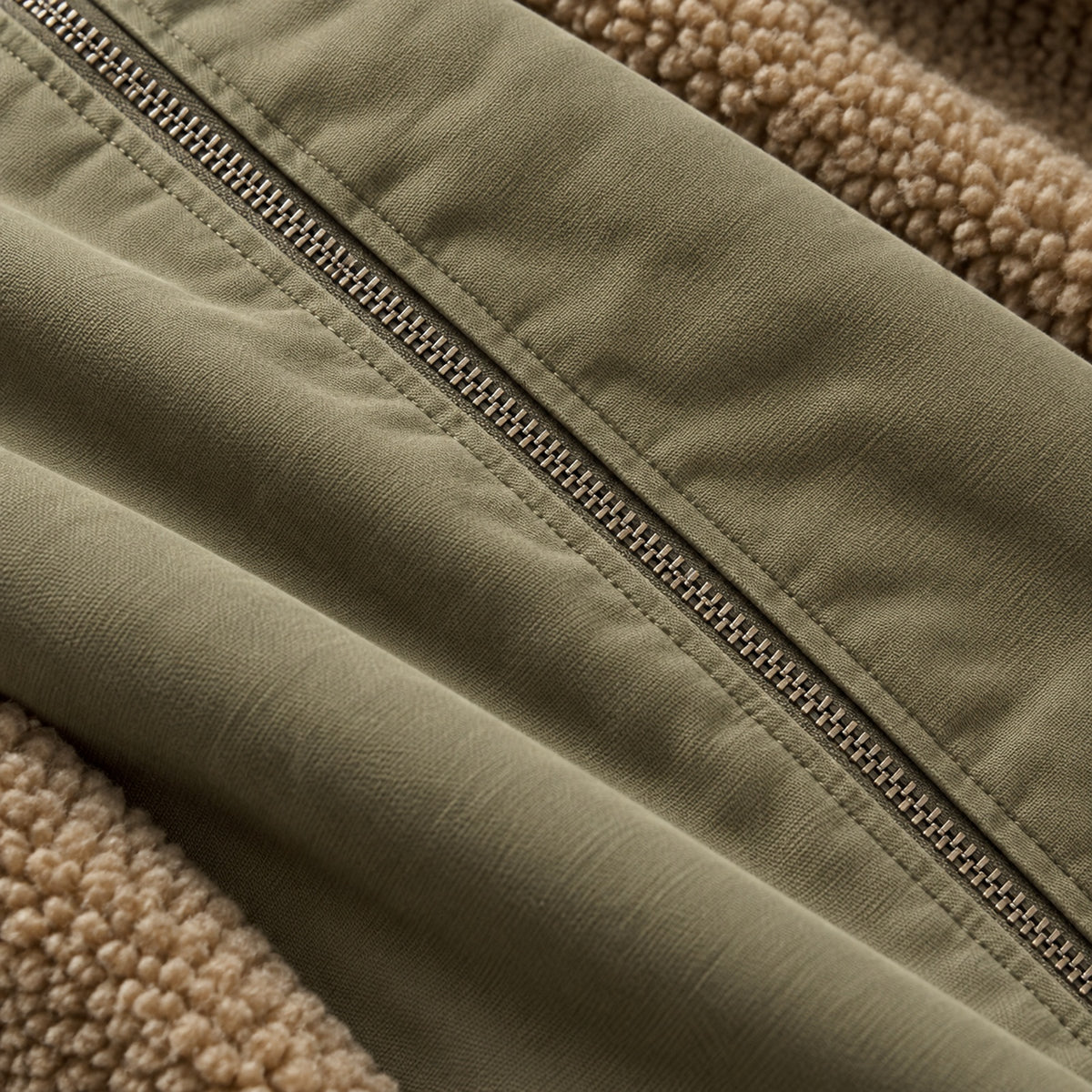 Men's Light Green Cotton Thick Lapel Jacket