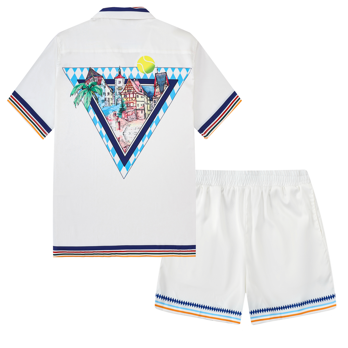 Tropical Style Short Sleeve Sports Shirt for Men