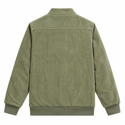 Men's Light Green Stand Collar Loose Casual Jacket