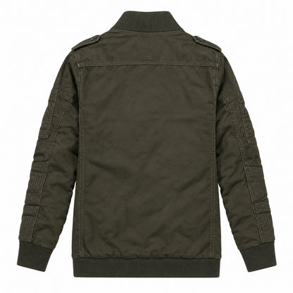 Men’s Army Green fleece-lined  hooded jacket