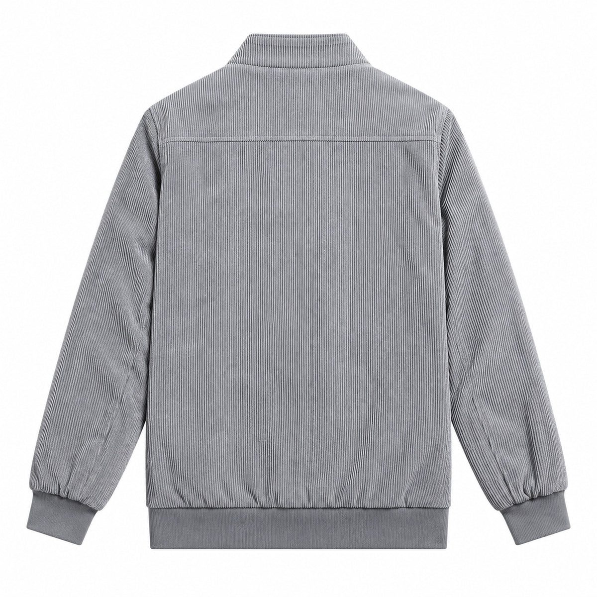 Men's Grey Stand Collar Loose Casual Jacket
