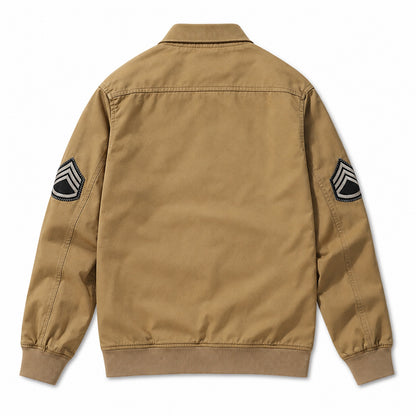 Men's Khaki Casual Plus Size Jacket