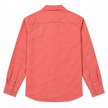 Men's Red Cotton Long-Sleeved Jacket