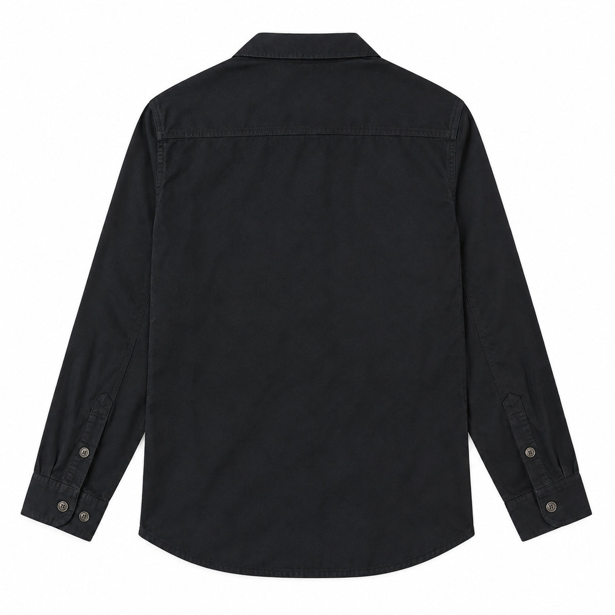Men's Black Cotton Long-Sleeved Jacket
