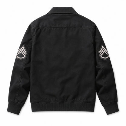Men's Black Casual Plus Size Jacket