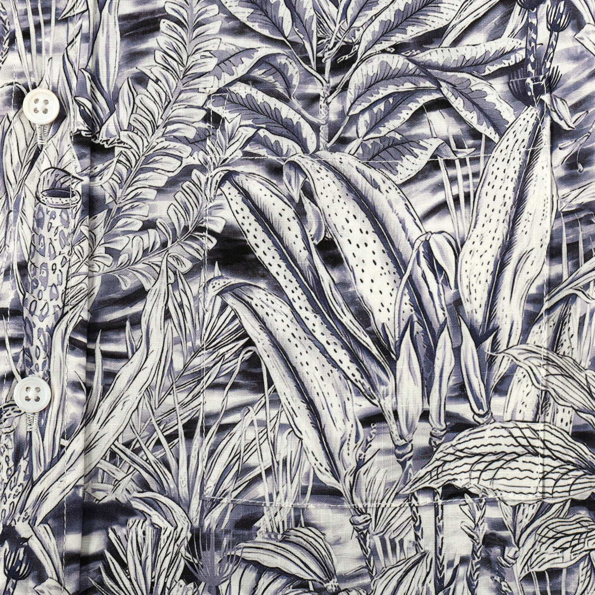 Aloha Palm Tree Pattern Button Short Sleeve Shirt