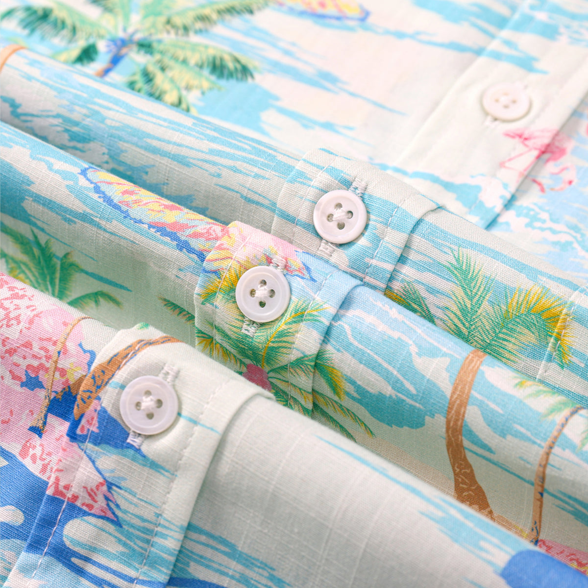 Beach Flamingo Pattern Short Sleeve Shirt