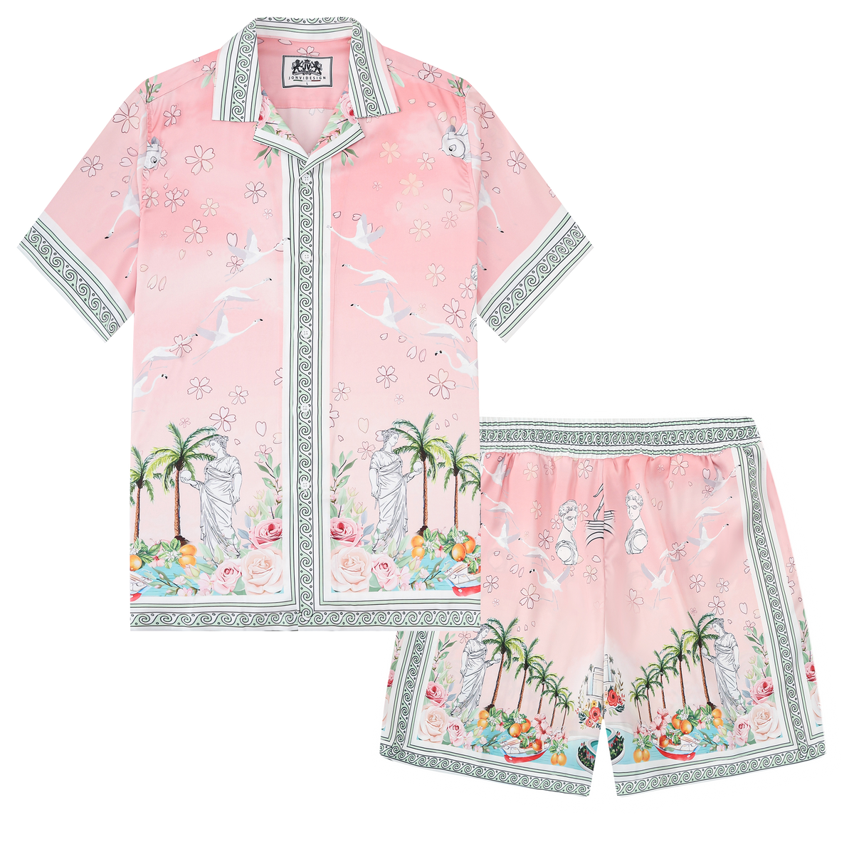 Retro Palace Spotted Dog Printed Waistband Shorts