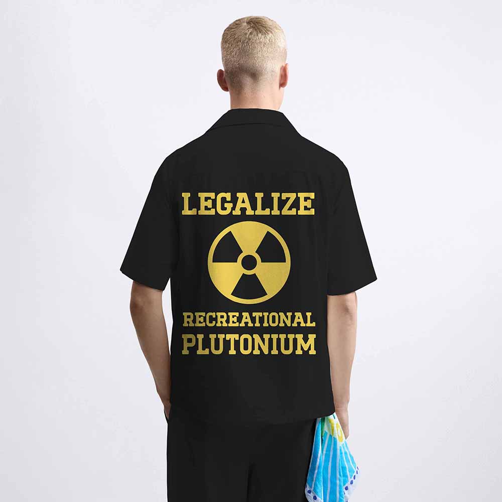 Legalize Recreational Plutonium Camp Collar Short-Sleeved Shirt