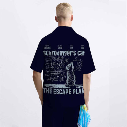Schrodinger's Cat The Escape Plan Camp Collar Short-Sleeved Shirt