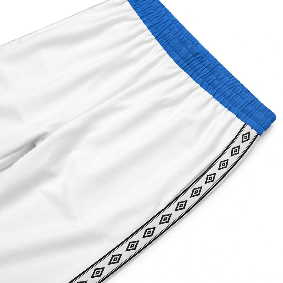 Diamond-shaped star trail small square flower Print Casual Trousers With Elastic Waistband
