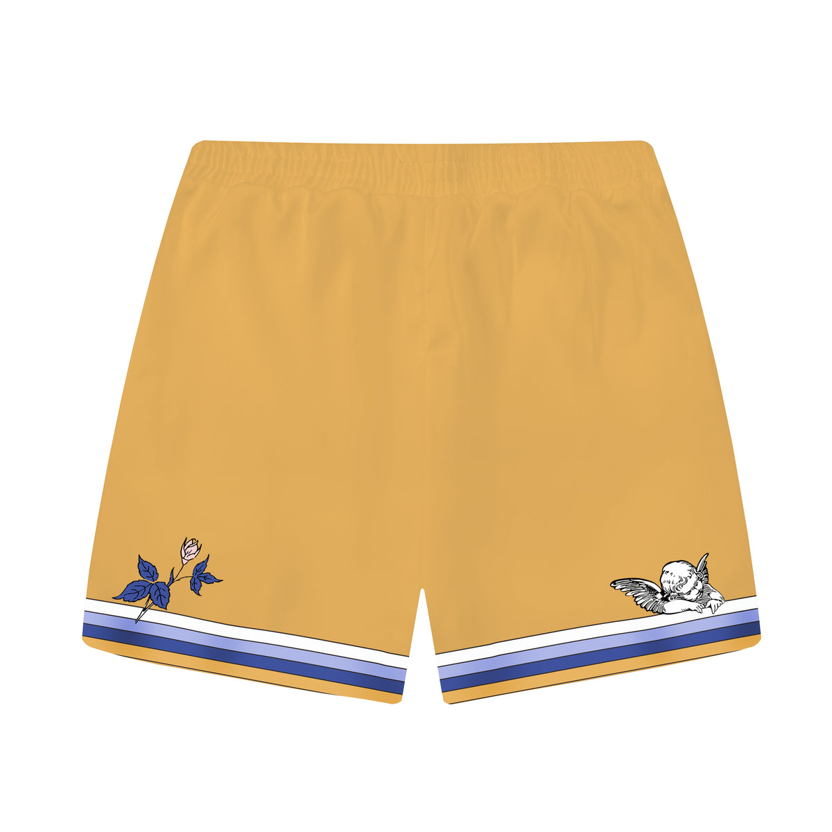 Little Angel Playing Print  Elastic Waistband Summer Casual Shorts