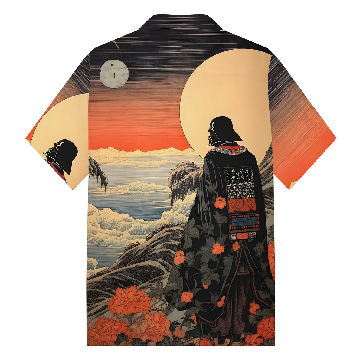 Shore Sea View Star Wars Print Camp Collar Short Sleeve Shirt