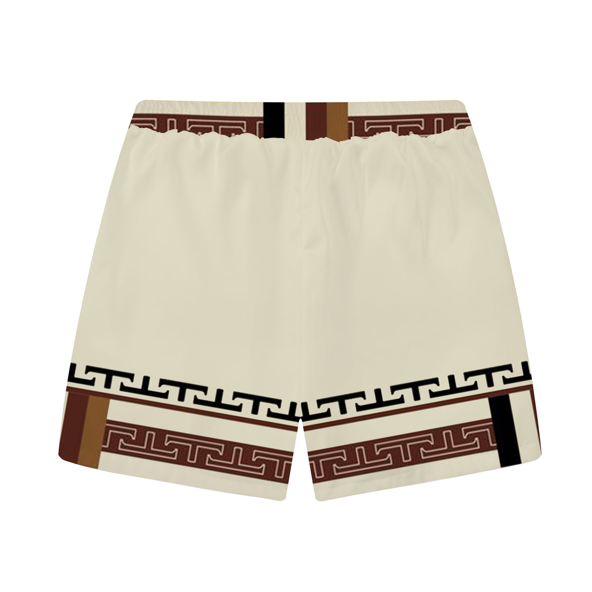 Acropolis Of Athens Pattern Elastic Waistband Casual Shorts