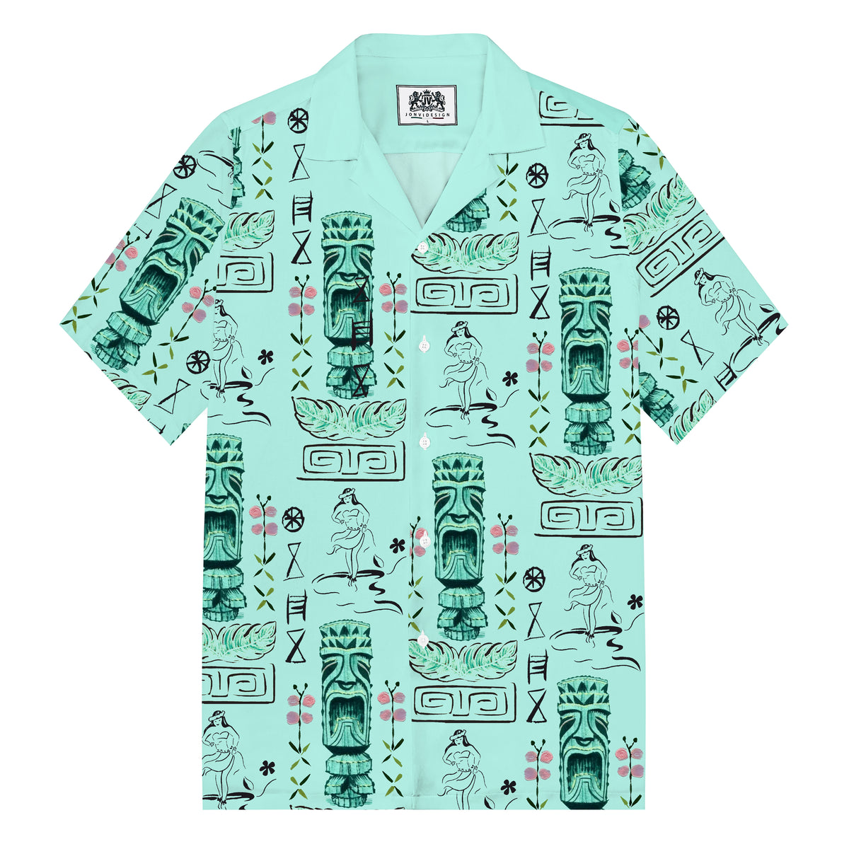 Lucky Tiki Aloha Collar Short Sleeve Shirt