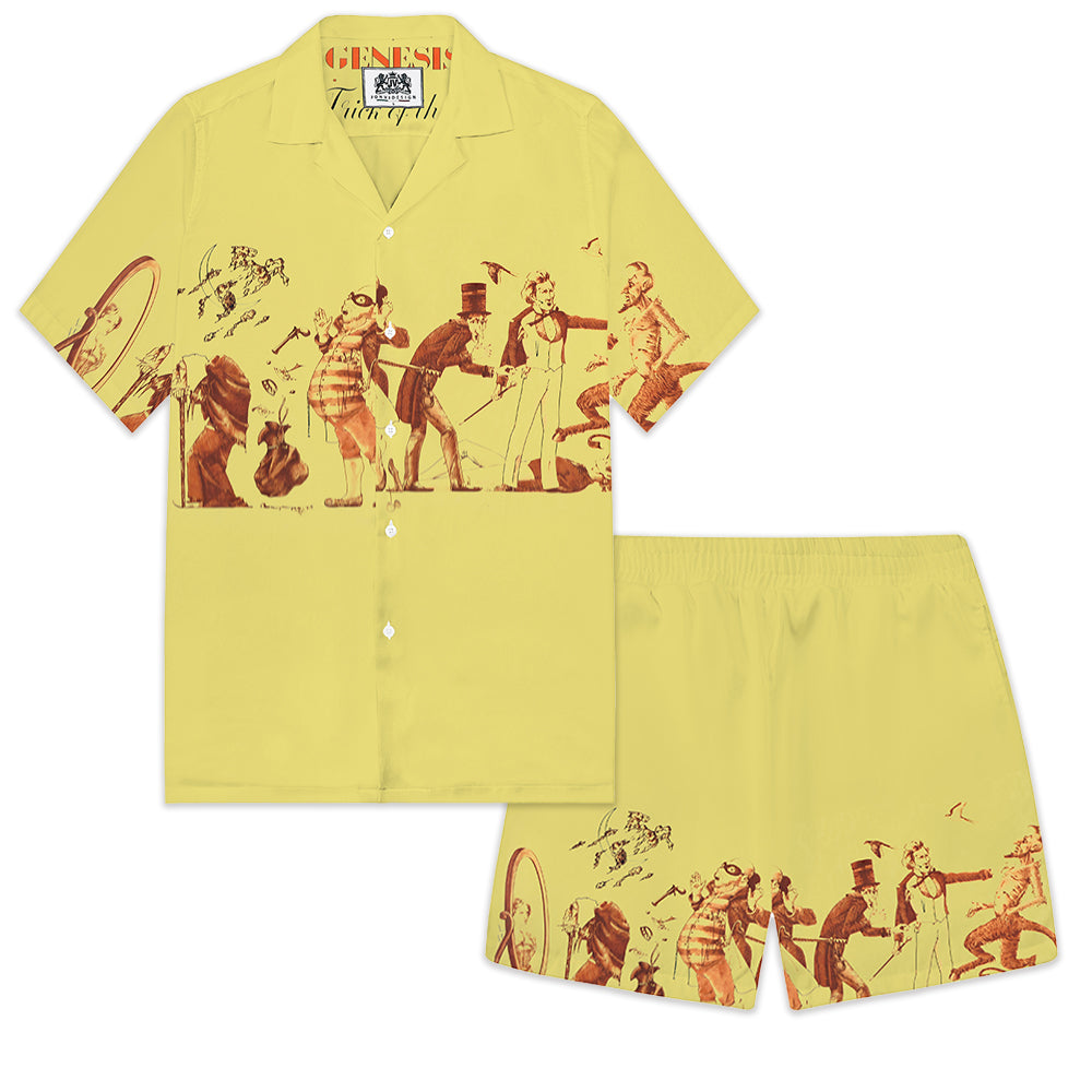 Drama Theme Print Elastic Waistband Summer Casual Shorts