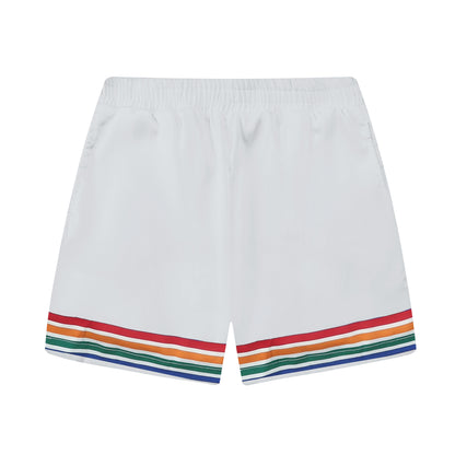 Greek Temple Print Elastic Waistband Summer Casual Shorts