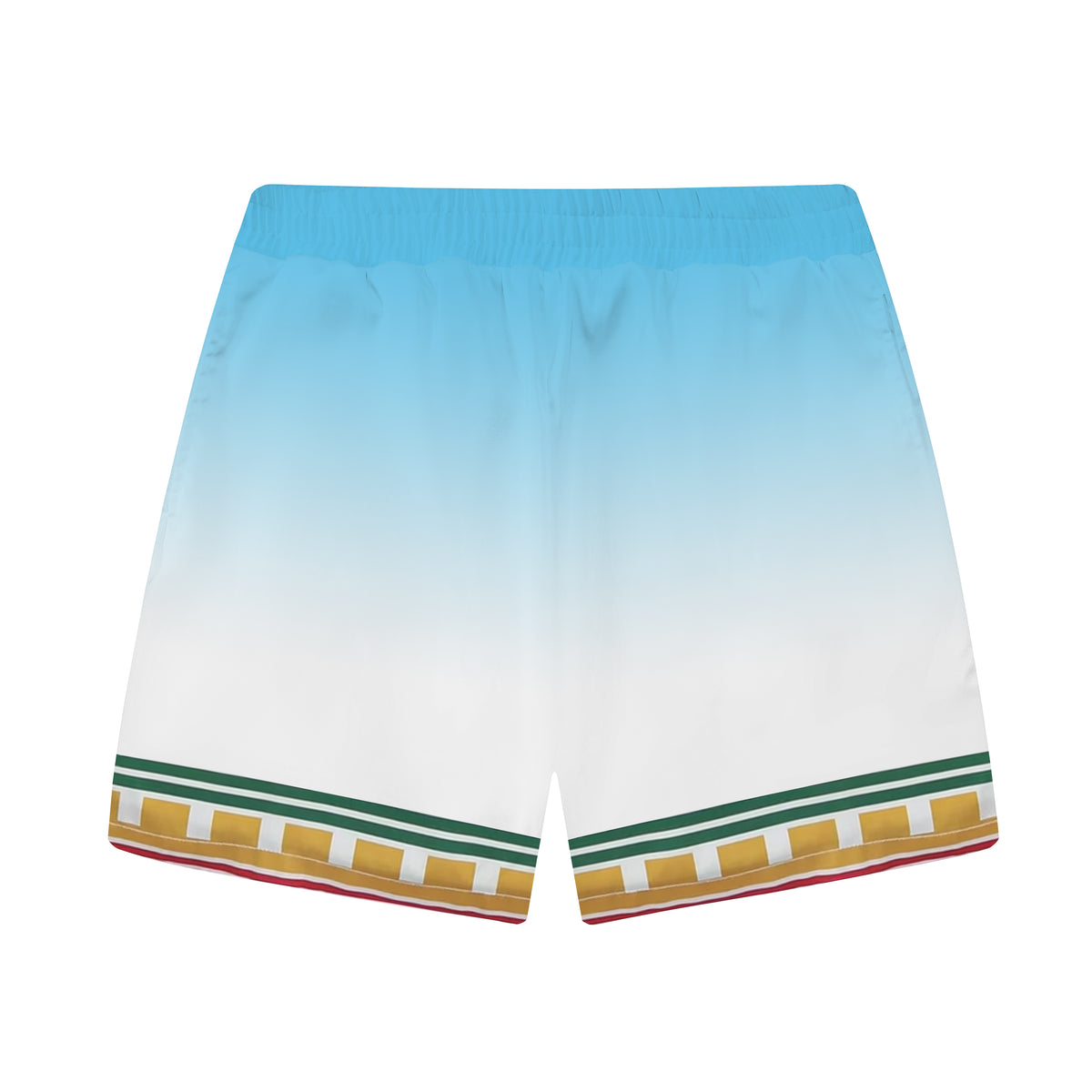 Roman Column Pattern Elastic Waistband Summer Casual Shorts