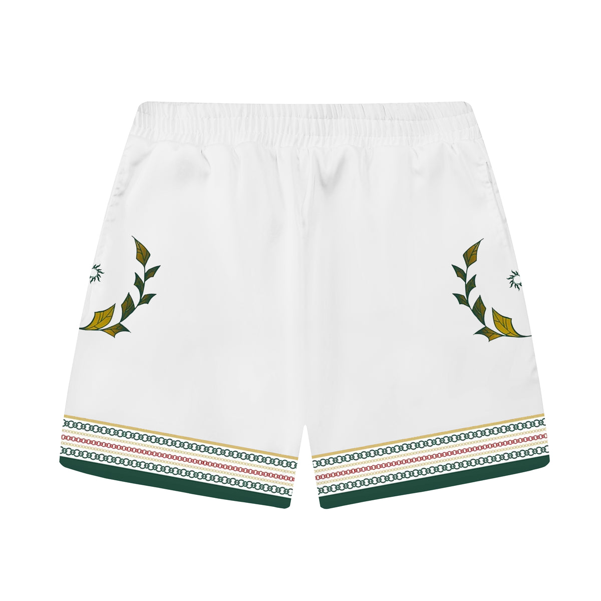 Greek Gods Print Elastic Waistband Summer Casual Shorts