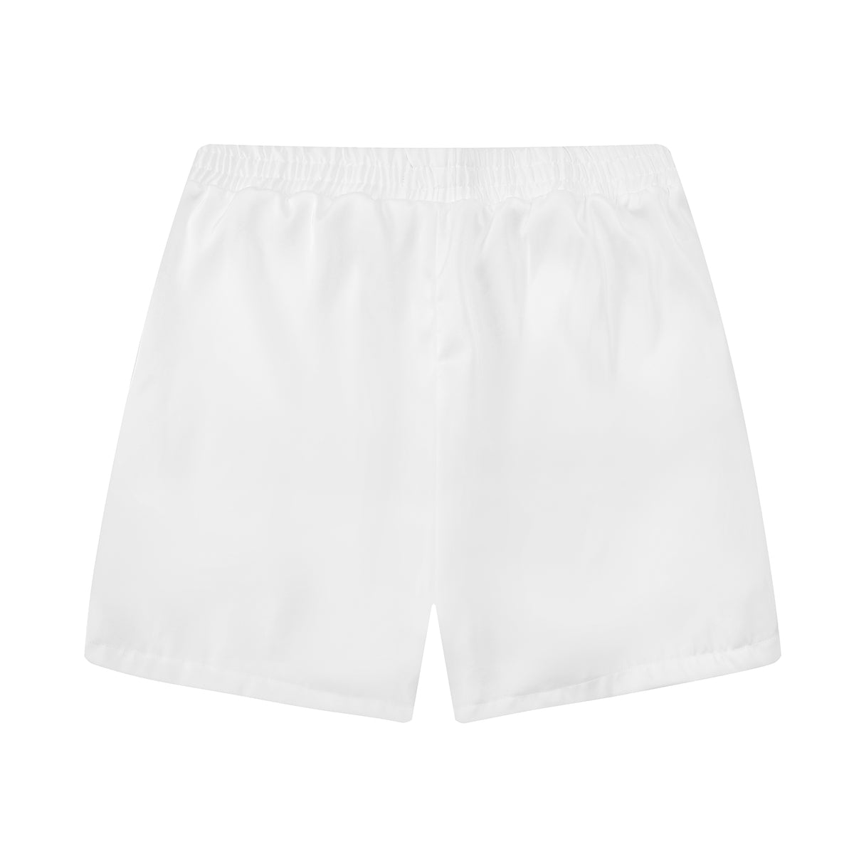 Rock Band Pattern Elastic Waistband Casual Shorts