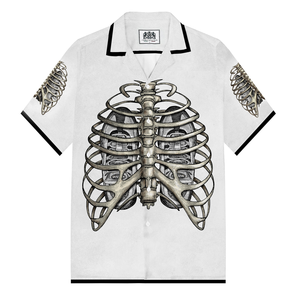 95 Retro Sports Shoes Theme Camp Collar Casual Shirt