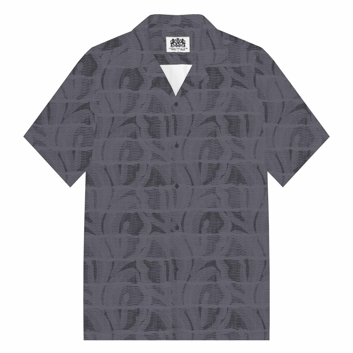 Lips Pattern Camp Collar Short-Sleeved Shirt